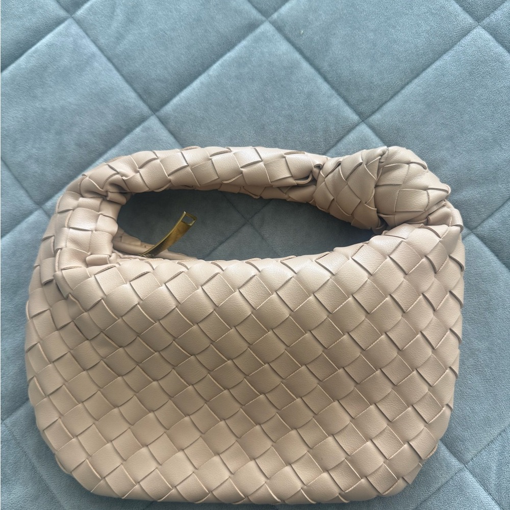 Chic Beige Woven Mini Bag